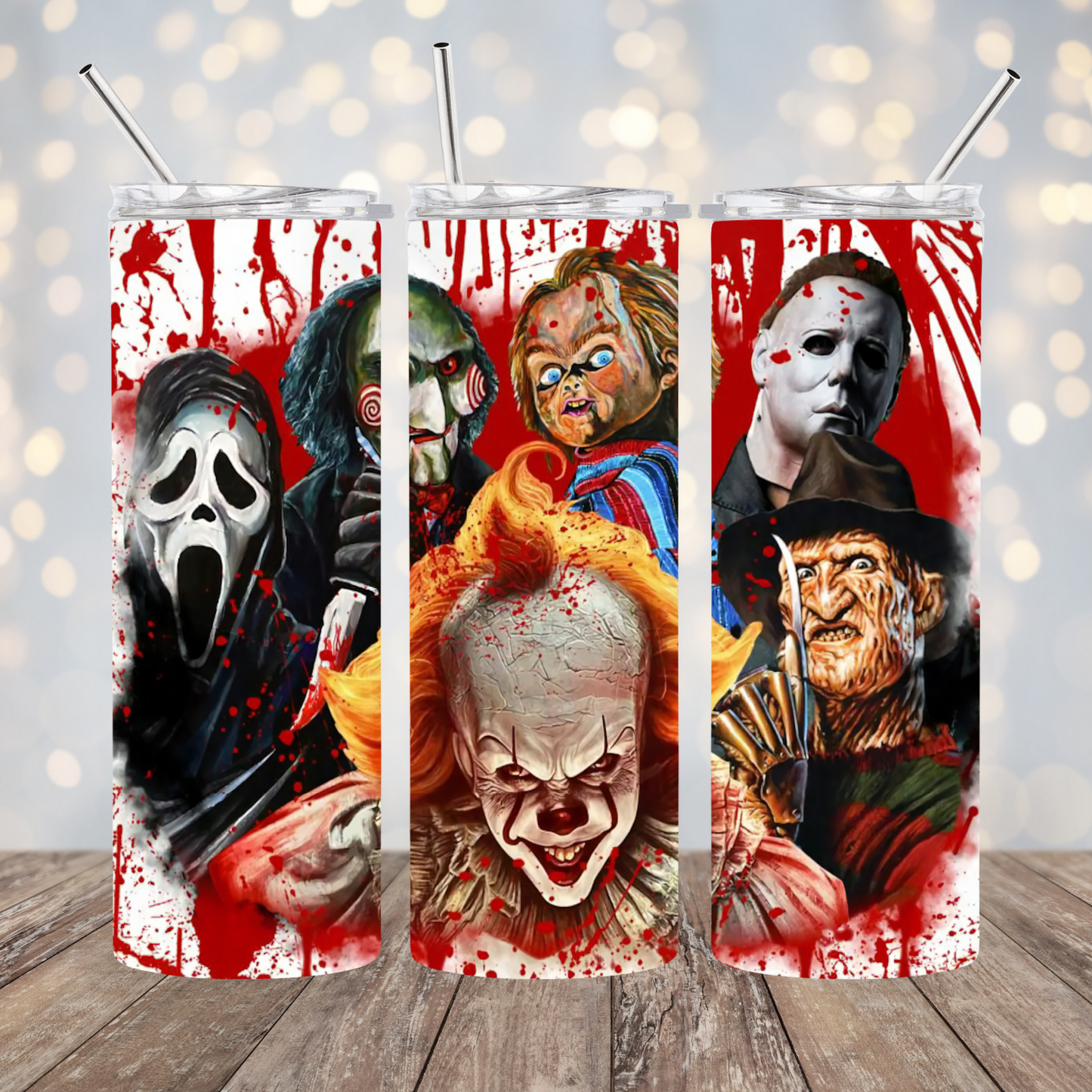20oz Friends Halloween Sublimated Skinny Tumbler