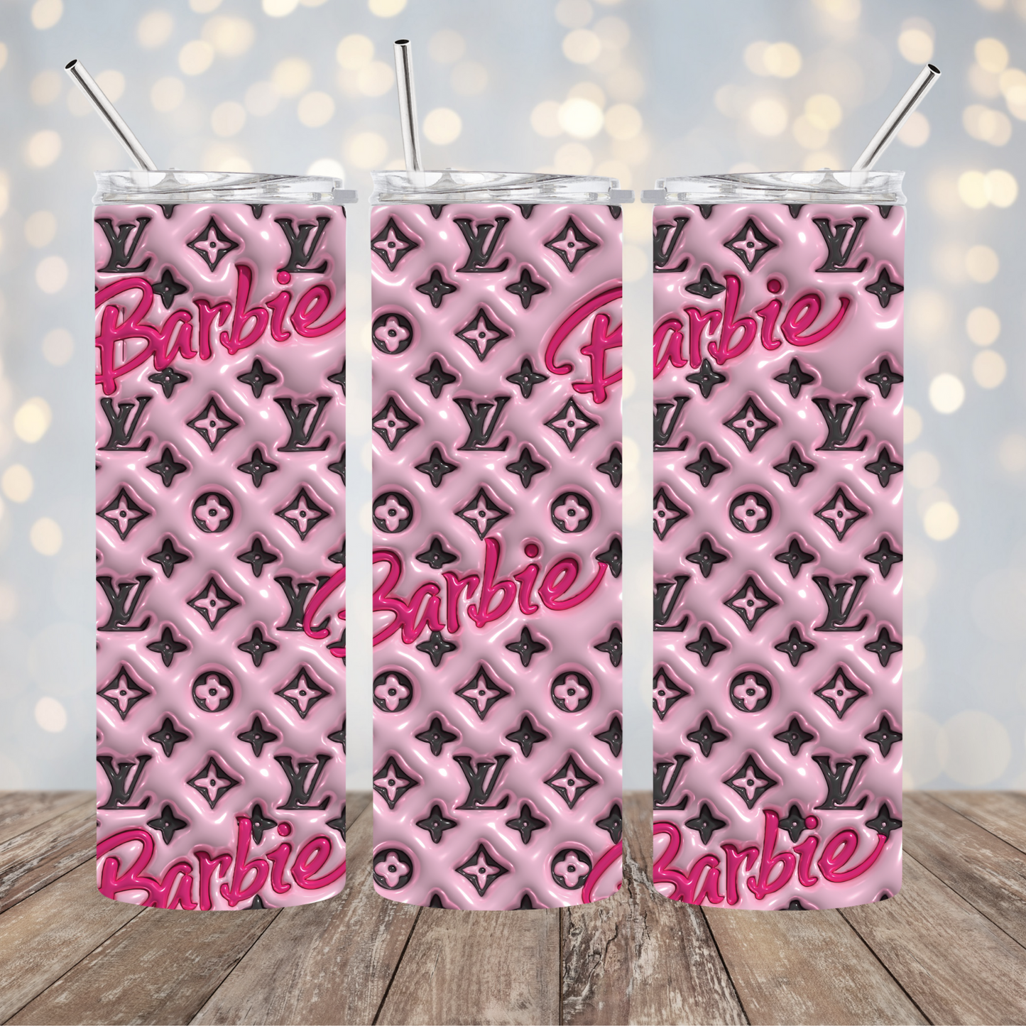 20oz Lv Barbie Sublimated Skinny Tumbler