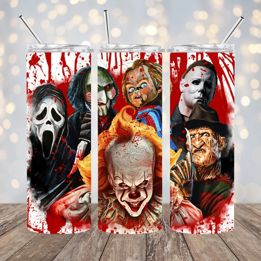 20oz  Friends Halloween Sublimated Skinny Tumbler